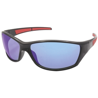 Polarizační brýle modré zrcadlové s černo červenými obroučky