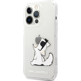 Karl Lagerfeld PC/TPU Choupette Eat kryt iPhone 14 Pro Max čirý