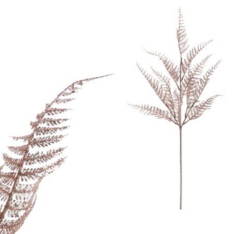 Kapradí, barva měděná s glitry.