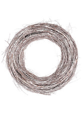 Věnec z proutí, barva šedobílá