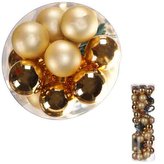 Ozdoby skleněné na drátku, pr.2cm, barva zlatá, cena za 1 balení (48ks)