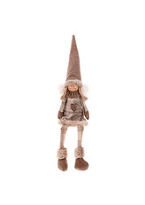 Anděl, látková vánoční dekorace, barva světle hnědá