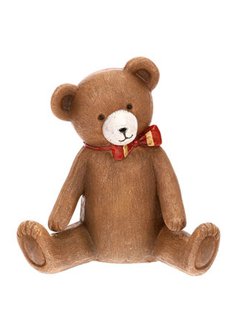 Medvídek, polyresinová dekorace, barva hnědá