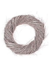 Věnec z proutí, barva šedobílá