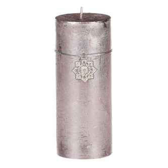 Svíčka vánoční, světle fialová barva. 367g vosku.