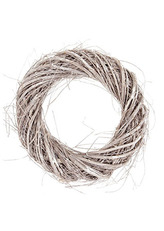 Věnec z proutí, barva šedobílá, pr.35cm