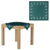 Ubrus s vánočním motivem, stromek na zeleném podkladu, 80x80 cm,100 % polyester.