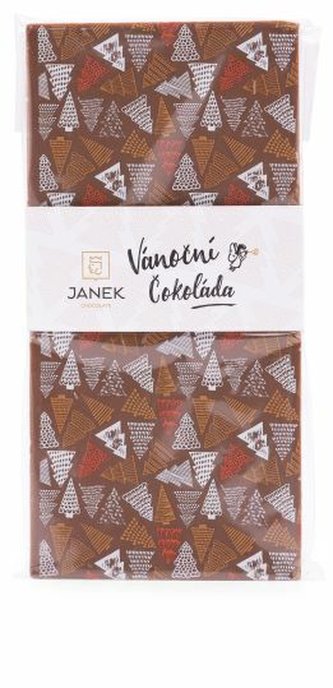 Čokoládovna Janek Mléčná čokoláda s vánočním potiskem 85 g