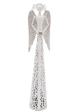 Anděl, kovová dekorace s LED svíčkou na baterie.