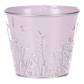 Obal na květiny kovový - barva světle fialová.