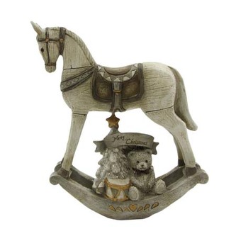 Kůň houpací z polyresinu.