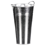 Váza vysoká, zinková, stříbrná barva.