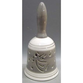 Zvonek keramický, vánoční motiv.