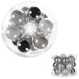 Ozdoby skleněné, barva šedá, pr.4 cm, cena za 1 balení (18 ks)