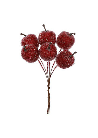 Jablíčko červené - omrznuté na drátku. Cena za 1sáček/24ks jablíček.