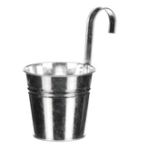 Obal na květiny - na pověšení, zinkový, stříbrná barva.