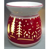 Aroma lampa, vánoční motiv, keramika.