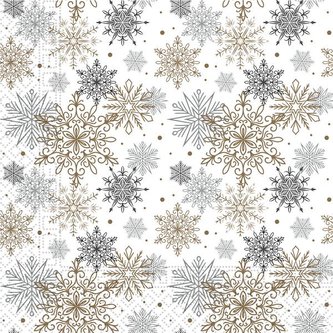 UBROUSKY VÁNOČNÍ VLOČKY 3VRSTVÉ 33X33CM