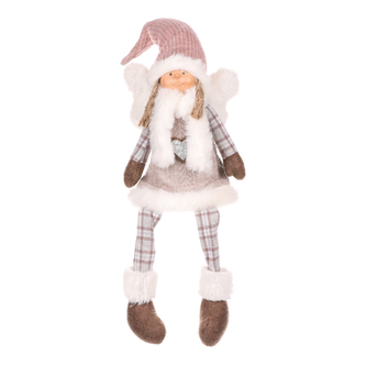 Andělka, visící nohy, látková dekorace.