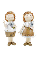 Dívka nebo chlapec, levandulový styl, polyresin, cena za 1ks.