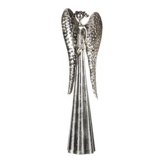 Anděl kovový, barva světle zlatá.