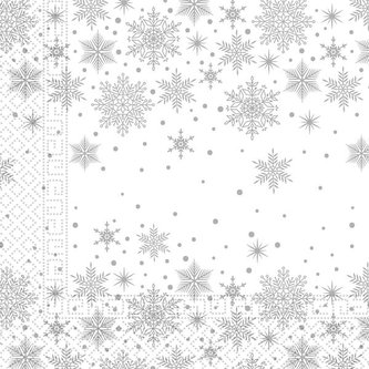 UBROUSKY VÁNOČNÍ VLOČKA 3VRSTVÉ 33X33CM