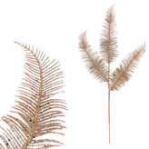 Kapradí, barvá zlatá s glitry.