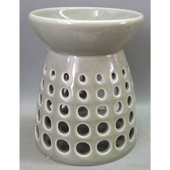 Aroma lampa, porcelánová. Šedivá barva.