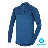 Merino termoprádlo Pánský rolák se zipem ke krku tm. modrá - XXXL