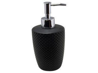 DÁVKOVAČ MÝDLA KERAMICKÝ 8X18CM, ČERNÁ