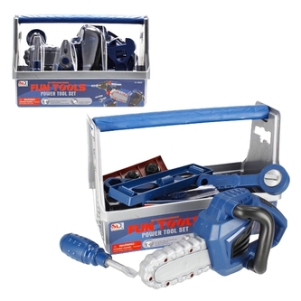 Box s nářadím, pila se zvukem