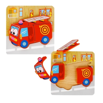 Dřevěné puzzle HASIČI