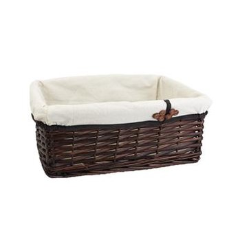 Zásuvka hnědá s látkou střední P1363/S