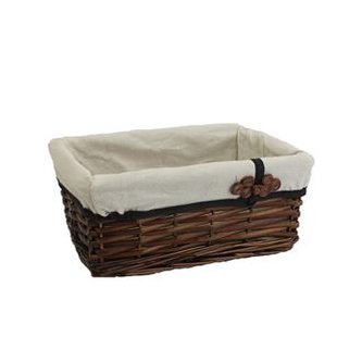 Zásuvka hnědá s látkou malá P1363/M