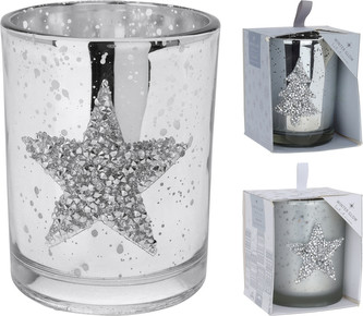 Svíčka Vánoční WINTER GLOW ve skle