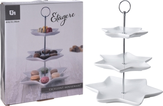 3 patrový etažér Hvězda 32x26 cm