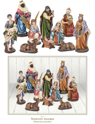Figurky do betlému, sada 10 ks