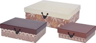 Dárkové papírové krabičky Autumn, sada 3 ks