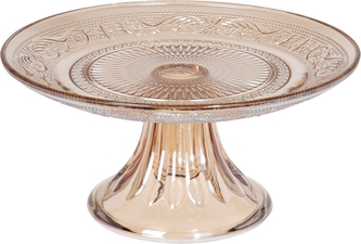 Talíř na dort jantarový 20x10 cm