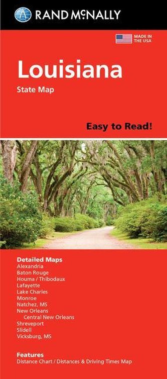 Rand McNally Easy to Read: Louisiana State Map