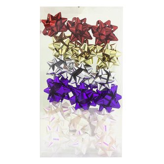 Samolepící mašle na zdobení vánočních dárků 18ks