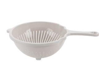 Praktyczna cedník s úchytem  21 cm; capri/světle šedý