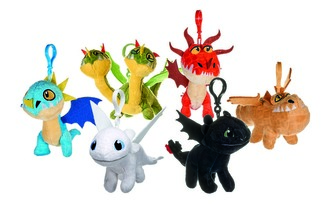 Plyšové přívěšky draci 10 cm