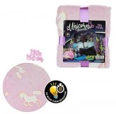 SVÍTÍCÍ FLÍSOVÁ DEKA  UNICORN