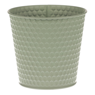 Obal kovový v zelené barvě.