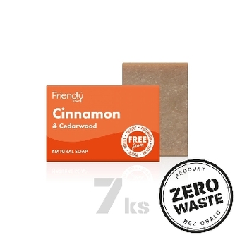 Friendly Soap přírodní mýdlo skořice a cedrové dřevo 7ks zero waste balení