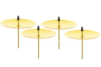 Bodce na svíčku FLORA (7x6cm) Set 4ks - Zlaté