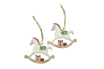 Dřevěný houpací koník 203272, sada 2 ks