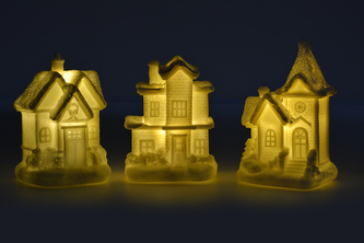 Vánoční scéna zasněžený dům