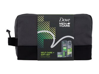 Dove Men + Care sprchový gel Men Care Extra Fresh 250 ml + antiperspirant Men Care Extra Fresh 150 ml + tuhé mýdlo Men Care Extra Fresh 90 g + kosmetická taštička
